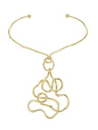 Shop Alexis Bittar Twisted 14K Goldplated Statement Collar Necklace at Saks Fifth Avenue