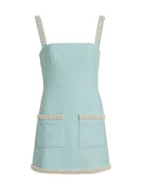 Shop Alexis Ever Pearl-Embellished Tweed Minidress at Saks Fifth Avenue