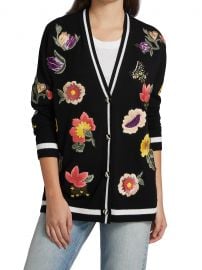 Shop Alice  Olivia Bradford Embroidered Grandpa Cardigan at Saks Fifth Avenue