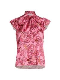 Shop Alice Olivia Brently Paisley Ruffle Top at Saks Fifth Avenue