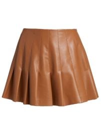 Shop Alice  Olivia Carter Vegan Leather Pleated Miniskirt at Saks Fifth Avenue