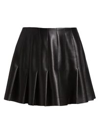 Shop Alice  Olivia Carter Vegan Leather Pleated Skirt at Saks Fifth Avenue