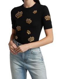 Shop Alice  Olivia Ciara Crown Pullover Sweater at Saks Fifth Avenue