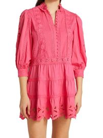 Shop Alice  Olivia Clark Tiered Minidress at Saks Fifth Avenue