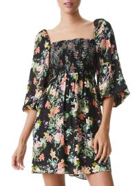 Shop Alice  Olivia Cooper Floral Smocked Minidress at Saks Fifth Avenue