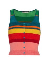 Shop Alice  Olivia Daryn Striped Knit Tank at Saks Fifth Avenue