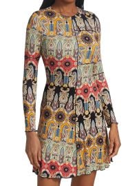 Shop Alice  Olivia Delora Patchwork Mini Dress at Saks Fifth Avenue