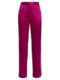 Shop Alice  Olivia Dylan Satin Wide-Leg Pants at Saks Fifth Avenue