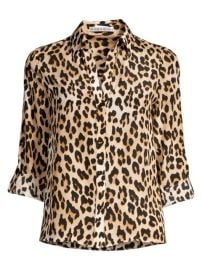 Shop Alice  Olivia Eloise Leopard Print Silk Blouse at Saks Fifth Avenue