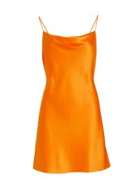 Shop Alice  Olivia Harmony Satin Mini Slipdress at Saks Fifth Avenue