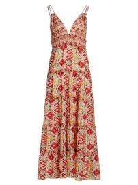 Shop Alice  Olivia Karolina Ikat-Style Bird-Print Maxi Dress at Saks Fifth Avenue