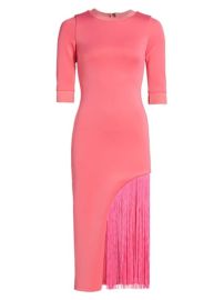 Shop Alice  Olivia Keanna Asymmetrical Fringe Bodycon Dress at Saks Fifth Avenue