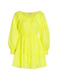 Shop Alice  Olivia Kiara Puff-Sleeve Mini Dress at Saks Fifth Avenue