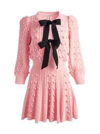 Shop Alice  Olivia Kitty Bow Front Sweater Dress at Saks Fifth Avenue