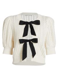 Shop Alice  Olivia Kitty Puff-Sleeve Cardigan at Saks Fifth Avenue