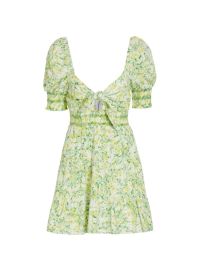 Shop Alice  Olivia Kristie Floral Knotted Minidress at Saks Fifth Avenue