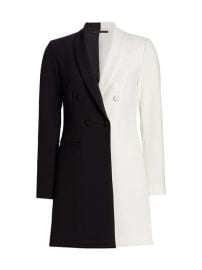 Shop Alice  Olivia Kyrie Combo Tuxedo Dress at Saks Fifth Avenue