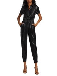 Shop Alice  Olivia Levi Vegan Leather Cargo Jumpsuit at Saks Fifth Avenue