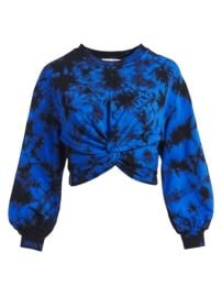 Shop Alice  Olivia Marcelle Tie-Dye Twist-Front Sweatshirt at Saks Fifth Avenue