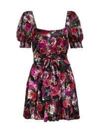 Shop Alice  Olivia Mina Belted Floral Mini-Dress at Saks Fifth Avenue