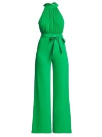 Shop Alice  Olivia Thelma Halterneck Jumpsuit at Saks Fifth Avenue