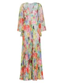 Shop Alice Olivia Bennet Floral Pleated Jumpsuit at Saks Fifth Avenue