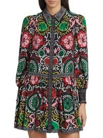 Shop Alice Olivia Bertha Floral Mini Shirtdress at Saks Fifth Avenue