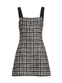 Shop Alice Olivia Bonita Widestrap Tweed A-Line Dress at Saks Fifth Avenue