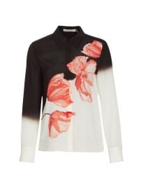 Shop Alice Olivia Brady Floral Silk Blouse at Saks Fifth Avenue