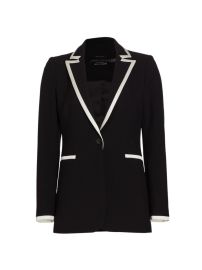 Shop Alice Olivia Breann Piped Fitted Blazer at Saks Fifth Avenue