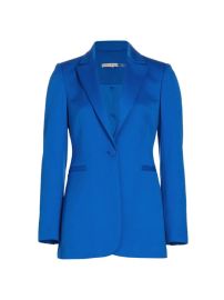 Shop Alice Olivia Breann Satin Fitted Blazer at Saks Fifth Avenue