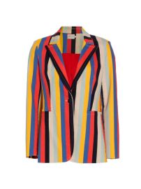 Shop Alice Olivia Breann Striped Longline Blazer at Saks Fifth Avenue