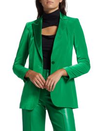 Shop Alice Olivia Breann Velour Blazer at Saks Fifth Avenue