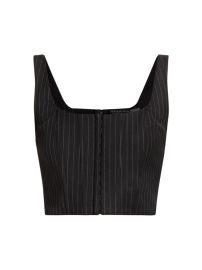 Shop Alice Olivia Breslin Pinstripe Boned Corset at Saks Fifth Avenue