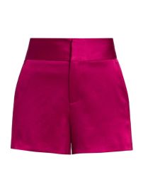 Shop Alice Olivia Cady High-Waist Satin Shorts at Saks Fifth Avenue