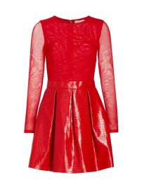 Shop Alice Olivia Chara Faux Croc Mini Dress at Saks Fifth Avenue