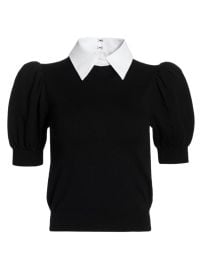 Shop Alice Olivia Chase Puff-Sleeve Sweater at Saks Fifth Avenue