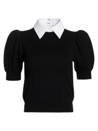 Shop Alice Olivia Chase Puff-Sleeve Sweater at Saks Fifth Avenue