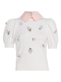 Shop Alice Olivia Chase Puff-Sleeve Top at Saks Fifth Avenue