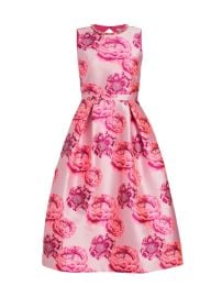 Shop Alice Olivia Cherra Floral Midi-Dress at Saks Fifth Avenue