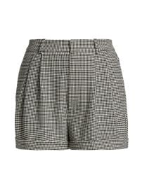 Shop Alice Olivia Conroy Houndstooth Cuffed Shorts at Saks Fifth Avenue