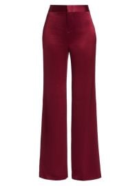 Shop Alice Olivia Deanna Boot-Cut Satin Pants at Saks Fifth Avenue