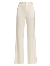 Shop Alice Olivia Deanna Satin Wide-Leg Trousers at Saks Fifth Avenue