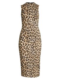 Shop Alice Olivia Delora Leopard Sleeveless Bodycon Dress at Saks Fifth Avenue