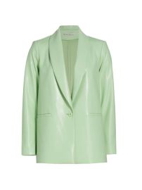 Shop Alice Olivia Denny Faux Leather Blazer at Saks Fifth Avenue