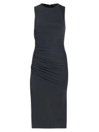 Shop Alice Olivia Derika Ruched Midi Dress at Saks Fifth Avenue