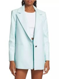 Shop Alice Olivia Dunn Vegan Leather Loose Blazer at Saks Fifth Avenue