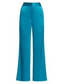 Shop Alice Olivia Dylan Satin Wide Leg Pants at Saks Fifth Avenue