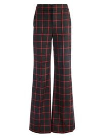 Shop Alice Olivia Dylan Windowpane Wide-Leg Pants at Saks Fifth Avenue