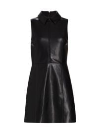 Shop Alice Olivia Ellis Zip-Front Vegan Leather Minidress at Saks Fifth Avenue